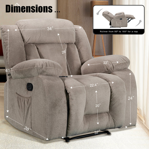 Recliner Chair with Massage and Heating Function - Model 8104