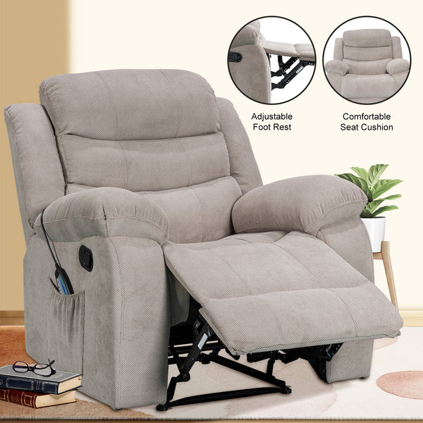 Comfortable and Durable Recliner Chair with Massage and Heating - Model 8005