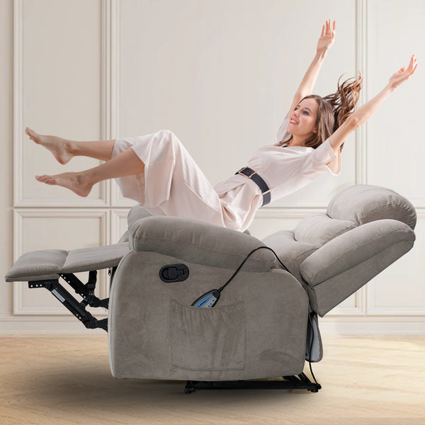 Comfortable and Durable Recliner Chair with Massage and Heating - Model 8005
