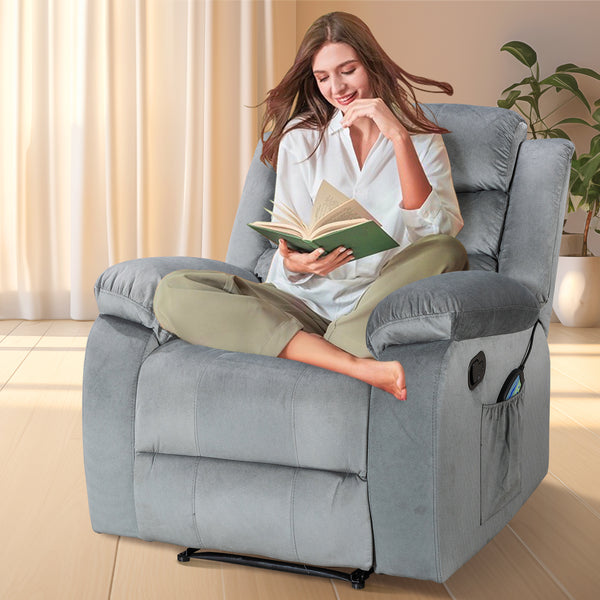 Comfortable and Durable Recliner Chair with Massage and Heating - Model 8005