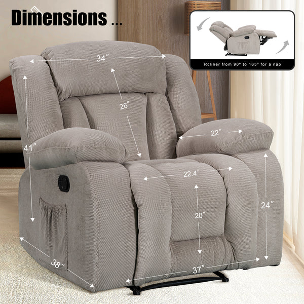 Recliner Chair with Massage and Heating Function - Model 8104