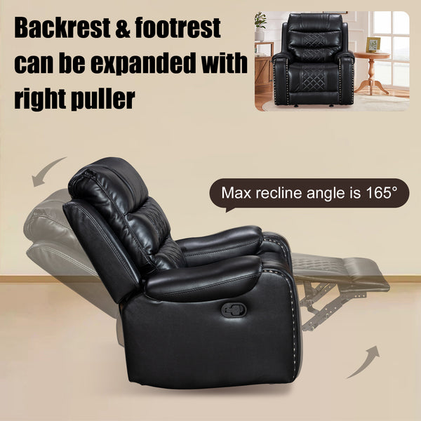 Luxury Leather Rocking Recliner - Model 8317