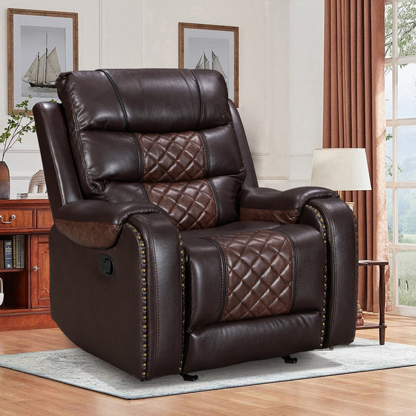Luxury Leather Rocking Recliner - Model 8317