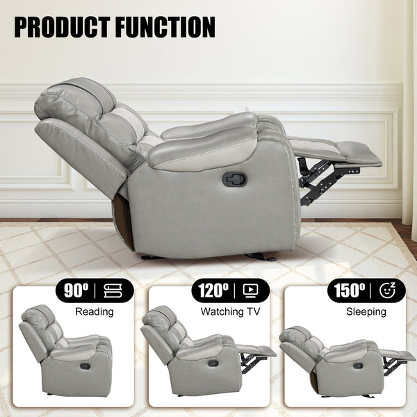 Luxury Leather Rocking Recliner - Model 8317
