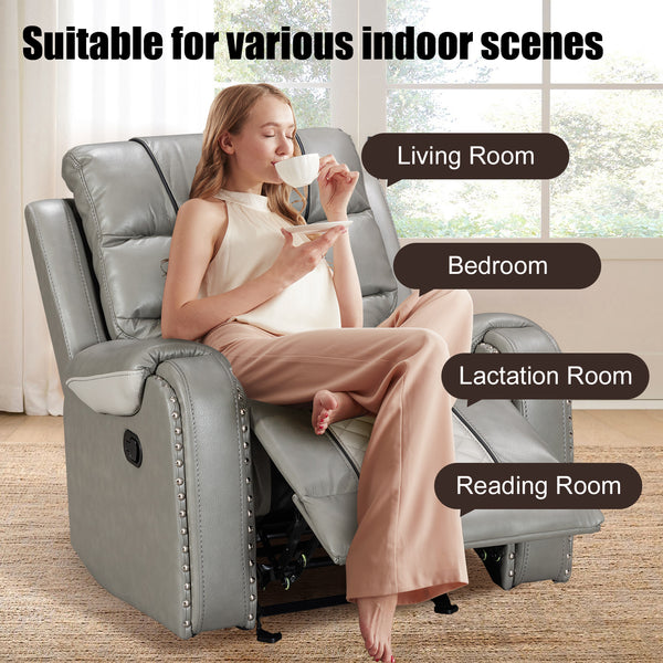 Luxury Leather Rocking Recliner - Model 8317