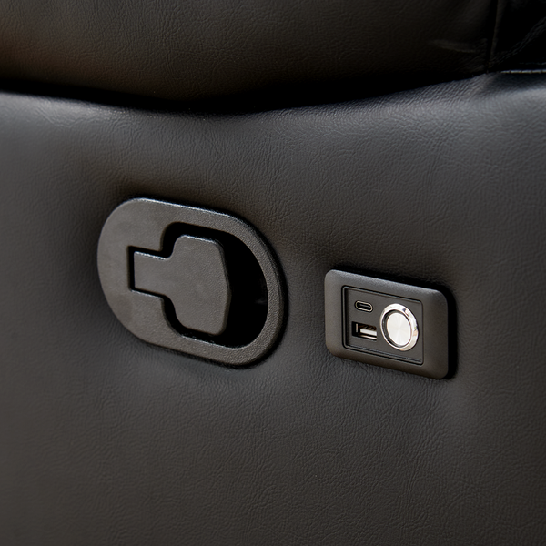 Luxury 8391# 3+2 Seat Leather Recliner Sofa Set, Premium Living Room Recliner with Premium Sound System