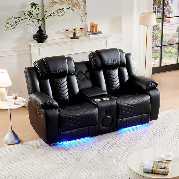 Chunyun executive leather recliner sofa, multifunctional recliner with professionally tuned sound system