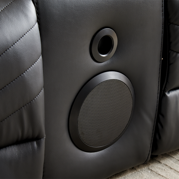 Luxury 8391# 3+2 Seat Leather Recliner Sofa Set, Premium Living Room Recliner with Premium Sound System