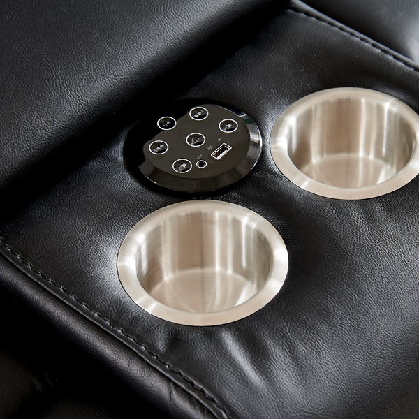 Luxury 8391# 3+2 Seat Leather Recliner Sofa Set, Premium Living Room Recliner with Premium Sound System