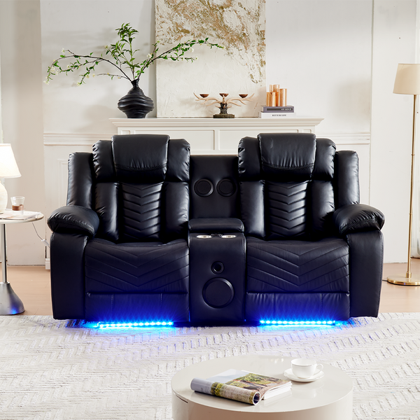 Chunyun executive leather recliner sofa, multifunctional recliner with professionally tuned sound system